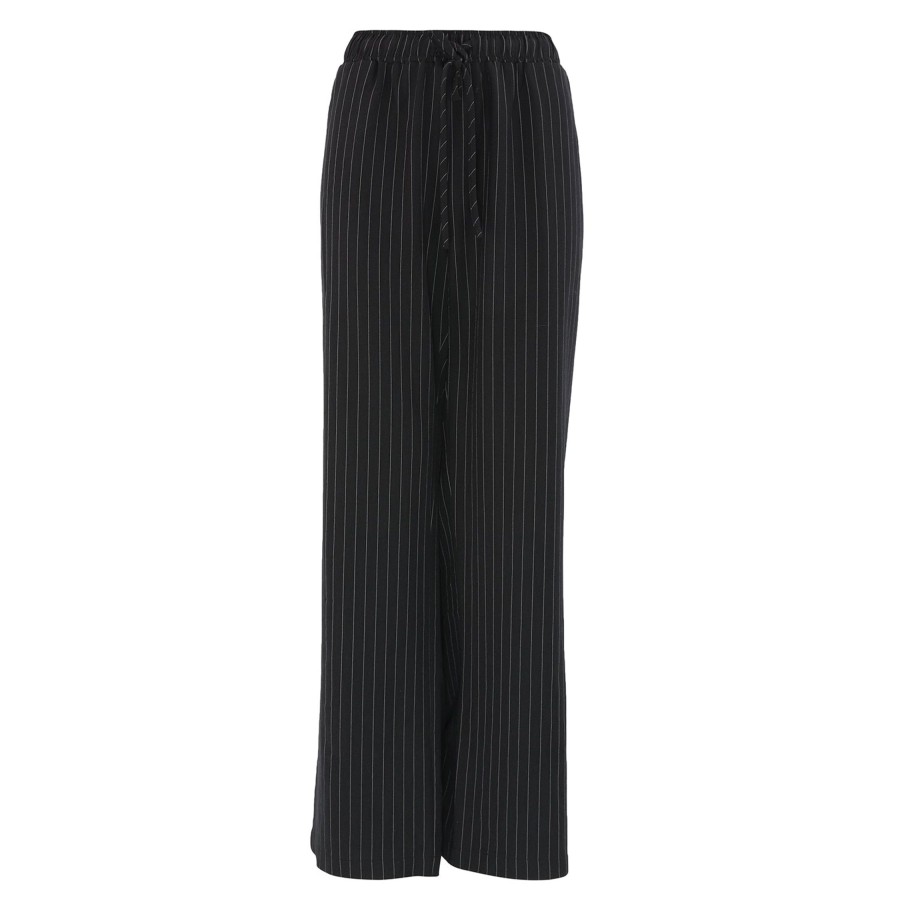 Underdele Continue | Lis Pinstripe Pant Black