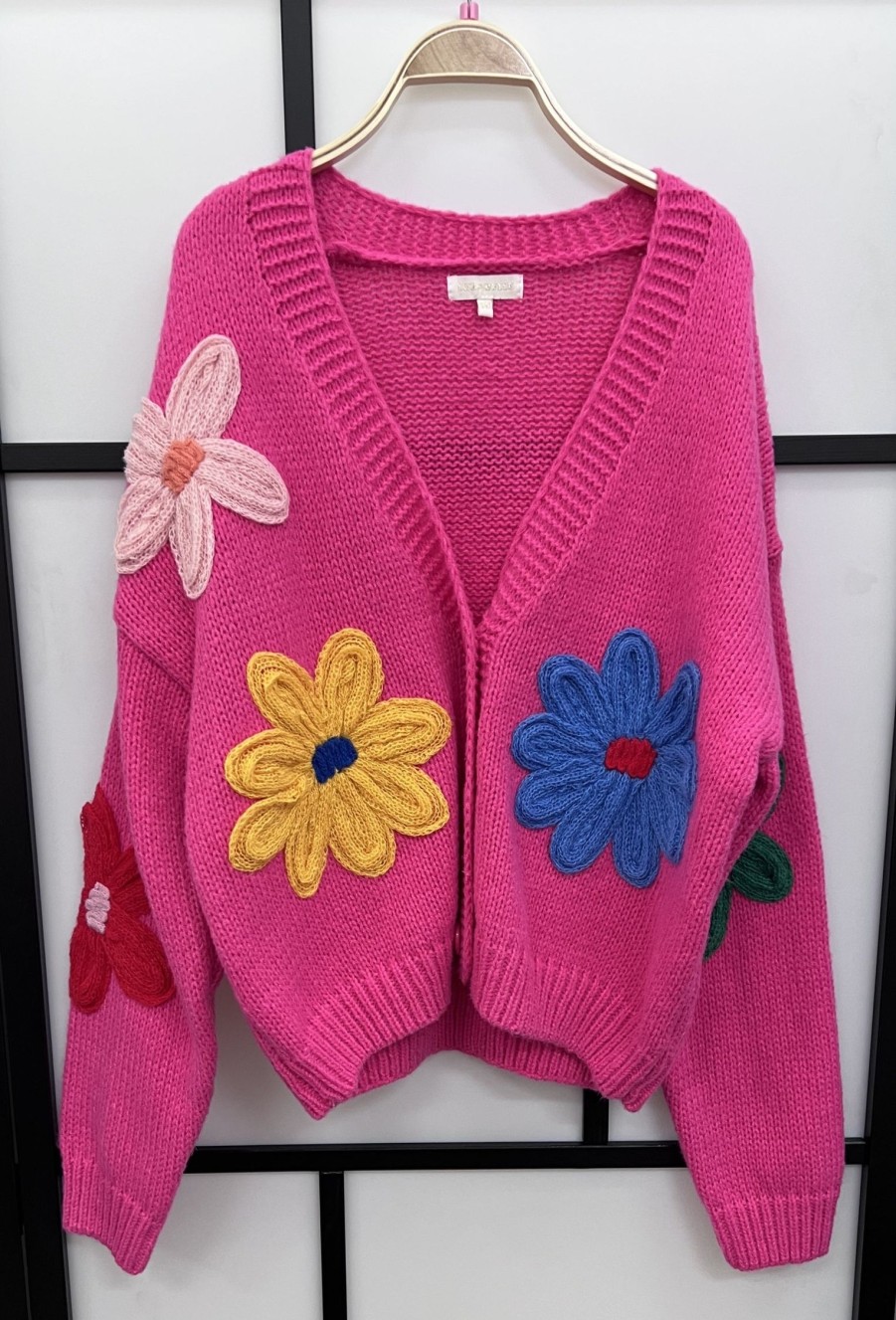 Overdele Gown | Isa Cardigan Med Handlavet Blomster Pink