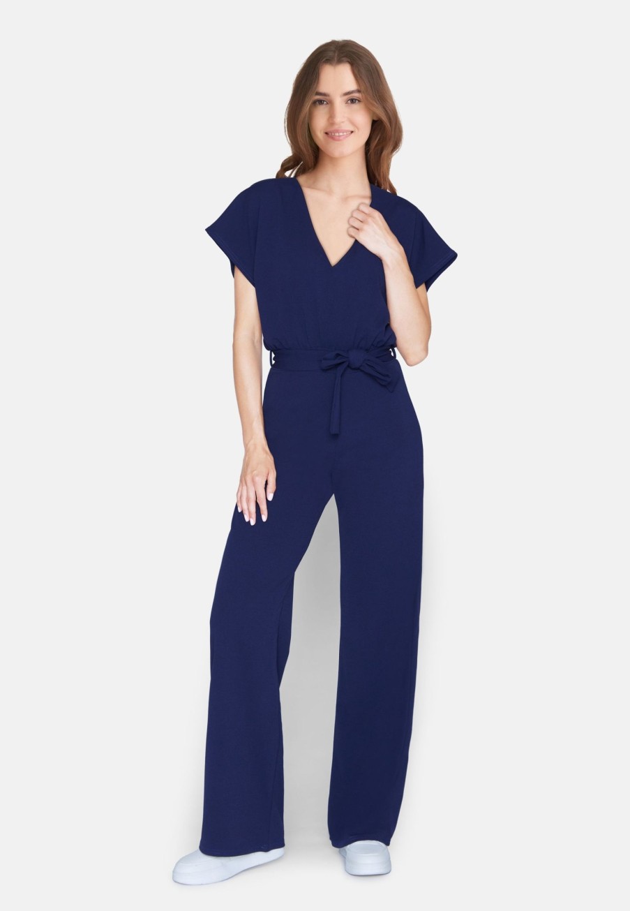 Overdele Sisters Point | Girl Jumpsuit V Navy