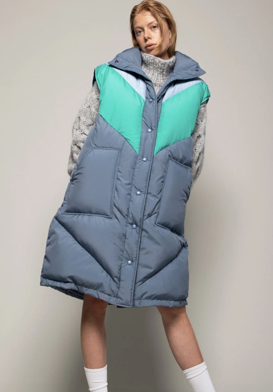 Overdele Dawn and dare | Peace Puffer Vest Night Sky