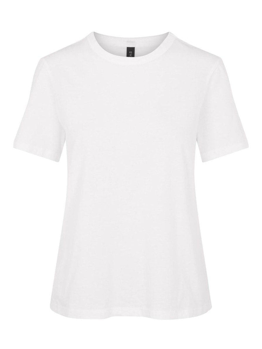 Overdele YAS | Sarita Ss O-Neck T-Shirt White