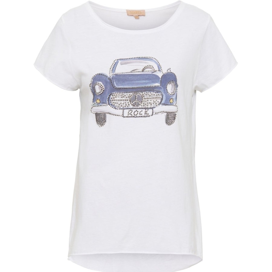 Overdele marta du chateau | 0301 Ss M T-Shirt White/Blue