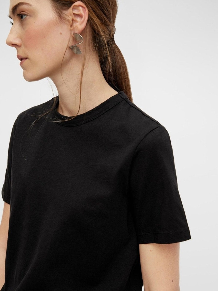 Overdele YAS | Sarita Ss O-Neck T-Shirt Black