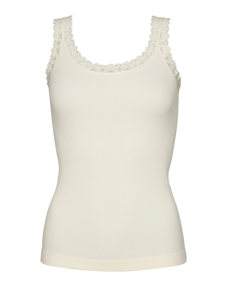 Overdele Tim & Simonsen | Frida Rib Top Panna