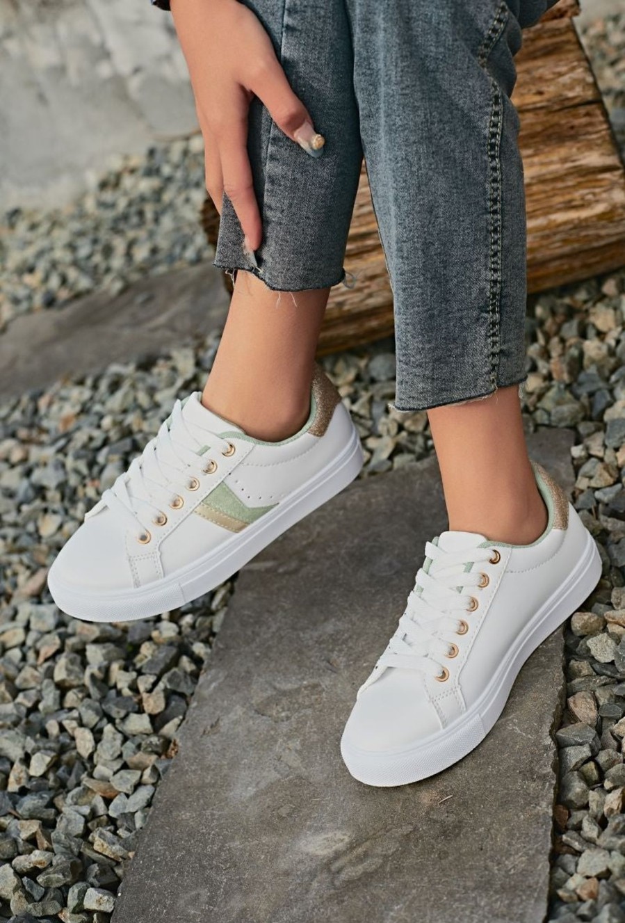 Sko Mette P Sko & Støvler | Ashley Sneakers 8926 White/Light Green