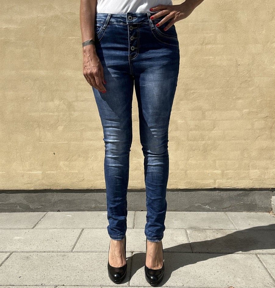 Underdele Jewelly jeans | Jewelly Jeans 22200 Mid Blue Wash