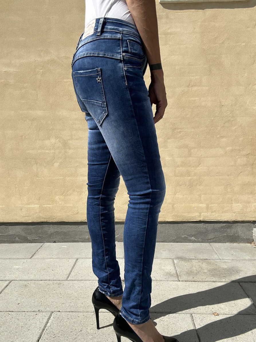 Underdele Jewelly jeans | Jewelly Jeans 22200 Mid Blue Wash