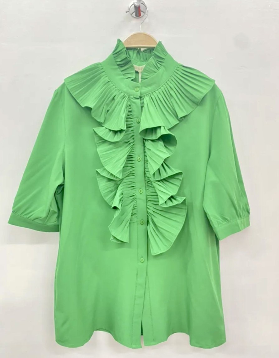 Overdele Gown | Lulu Flaeseskjorte Green