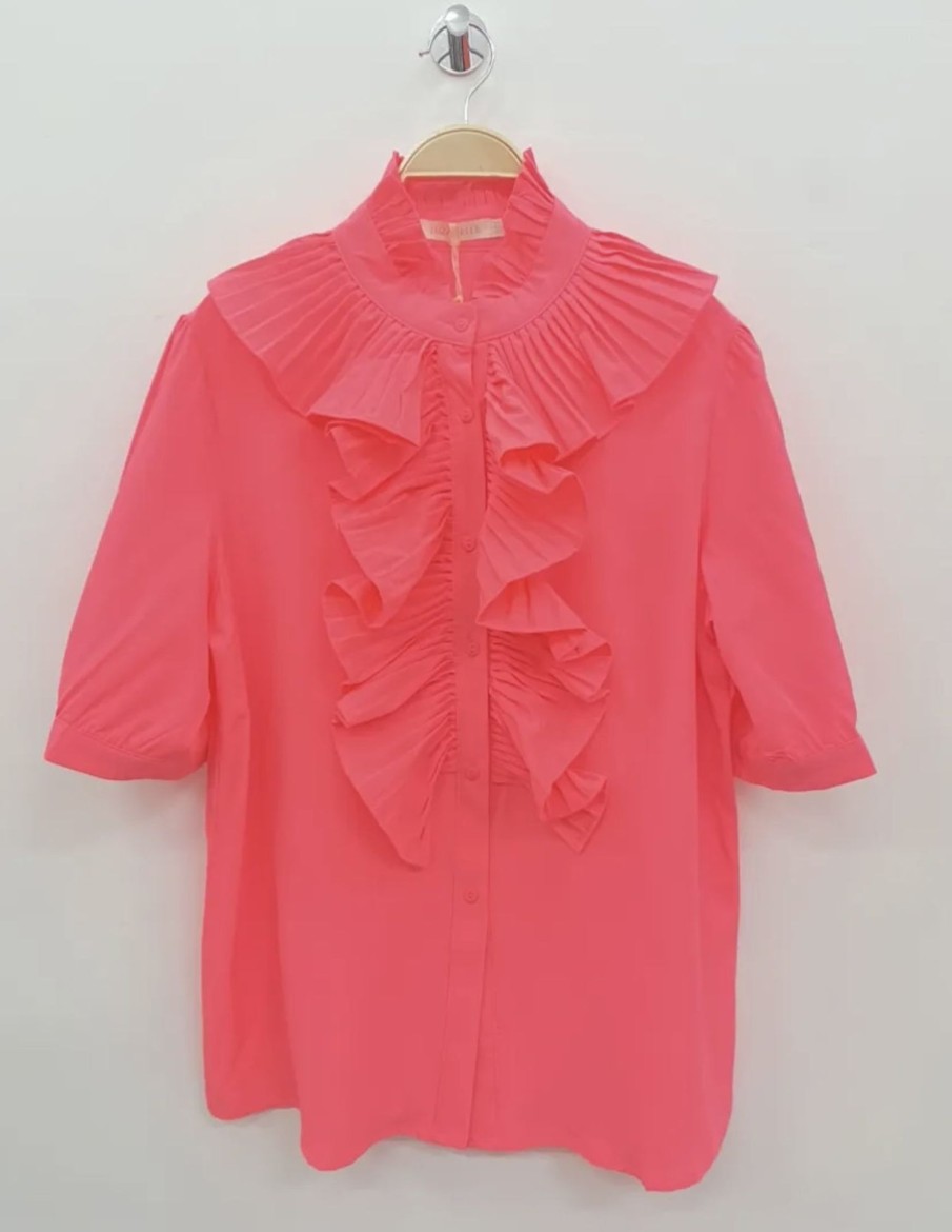 Overdele Gown | Lulu Flaeseskjorte Hot Pink