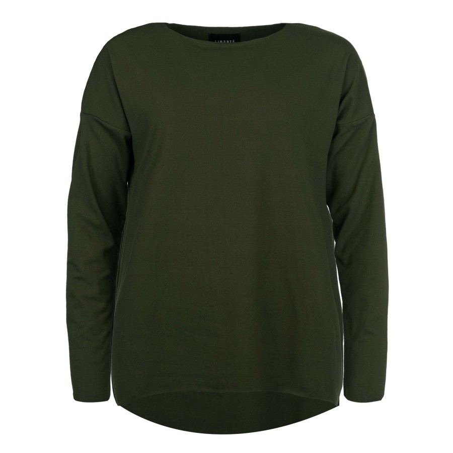 Overdele Liberté Essentiel | Alma Ls Top Fleece Dark Army