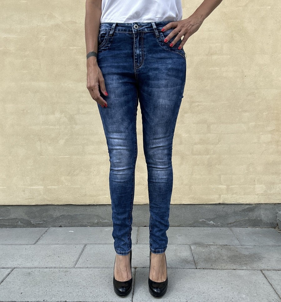 Underdele Jewelly jeans | Jewelly Jeans 22214 Mid Blue Wash