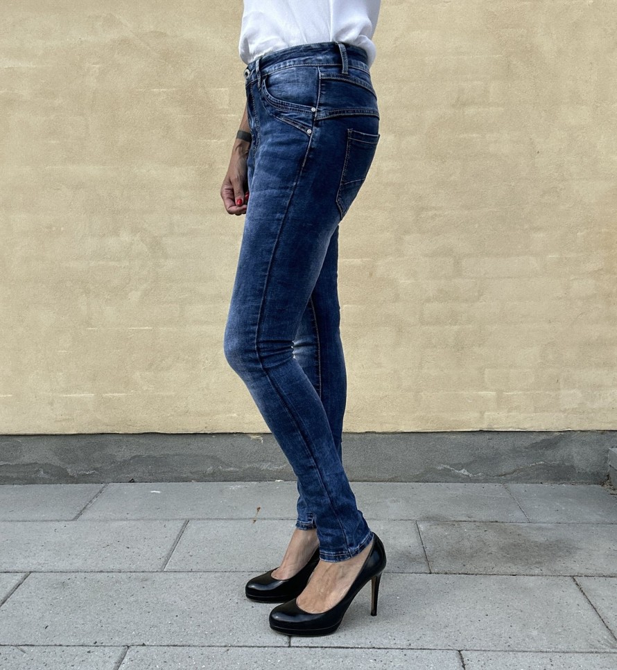 Underdele Jewelly jeans | Jewelly Jeans 22214 Mid Blue Wash