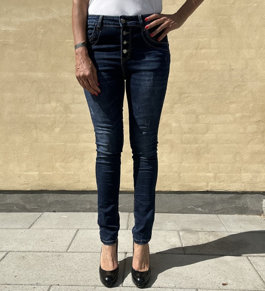 Underdele Jewelly jeans | Jewelly Jeans 2503 Simili Dark Blue Trash