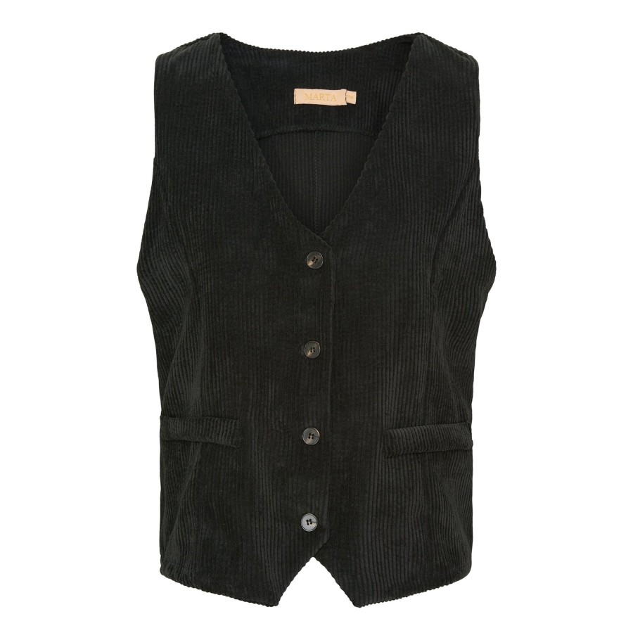 Overdele Marta du Chateau | 3913B Vest Mdcagatha Black